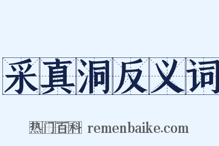 采真洞反义词是什么意思的图片